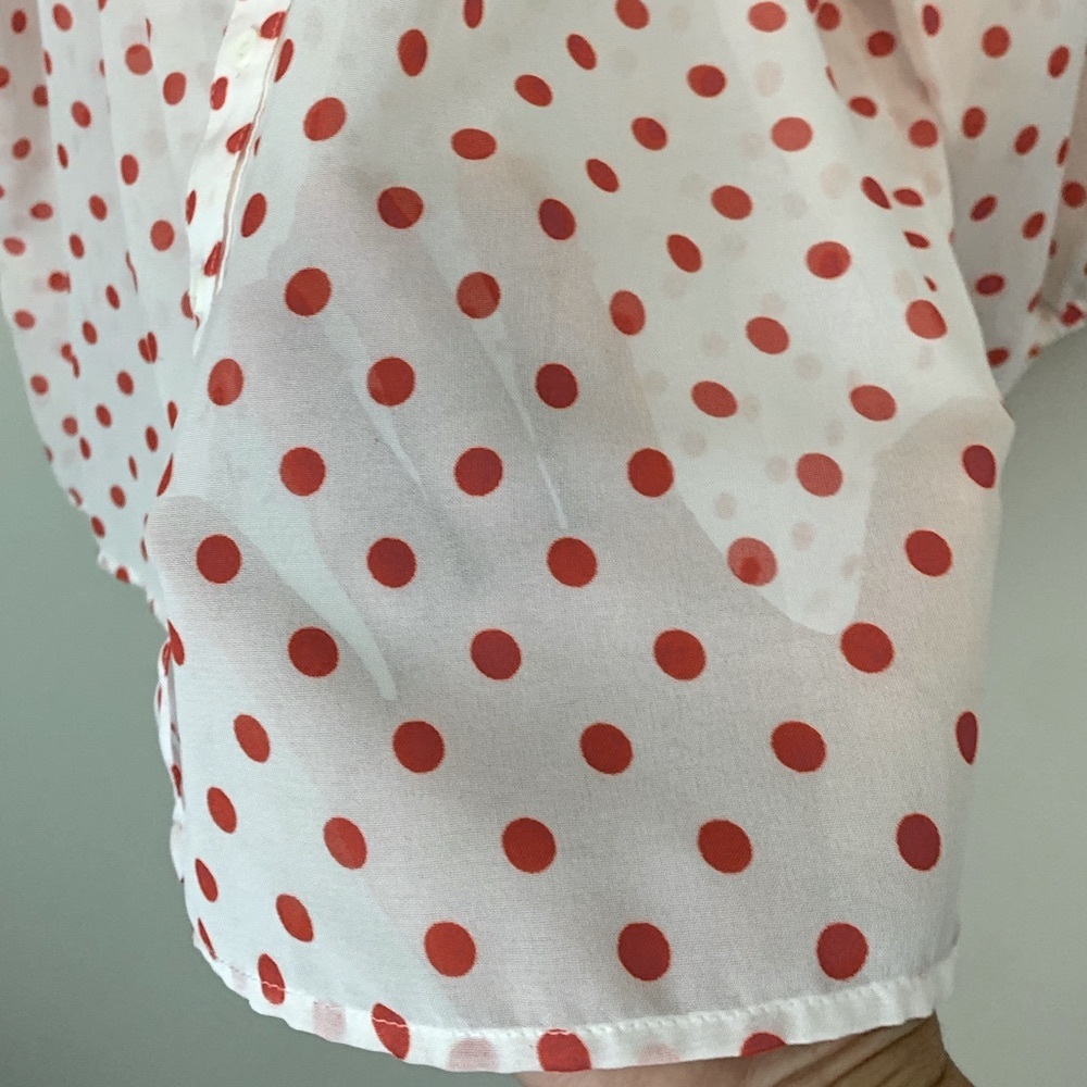 H&M size 4 polka dot peasant blouse - Picture 15 of 16